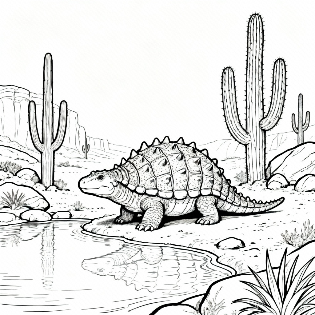 Oasis Ankyl Coloring Page